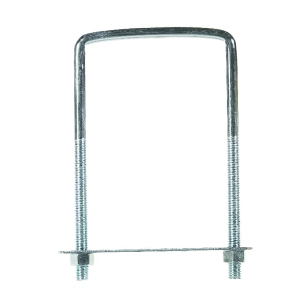 Hampton Square U-Bolt, 3-3/4", 3-5/8 in W, 6 in H, Zinc Plated Steel 02-3453-625 - main